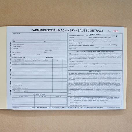 S16 - Farm Machinery Sales Contracts